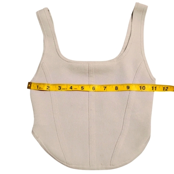 Aritzia Babaton | Sculpt Knit Matte Pearl Bustier Tank | Size XS - Picture 11 of 13